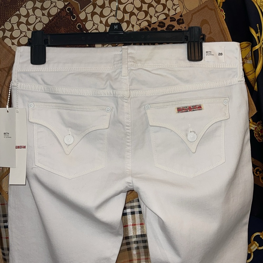 HUDSON NWT “Beth” White Jeans